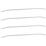 Ограничител за тентa за ремаркета 4 pcs Сребрист 130-210 см