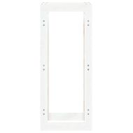 Поставка за дърва за огрев бяла 41x25x100 см масивно дърво бор