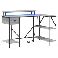 Бюро с чекмедже Сив Сонома 120 х 79 х 86,5 см Инженерно дърво