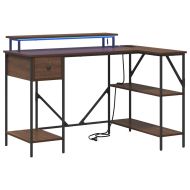 Бюро с чекмедже Кафяв дъб 120 х 79 х 86,5 см Инженерно дърво