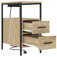 Нощен шкаф 2 pcs Сонома дъб 30 x 48 x 61 см Инженерно дърво