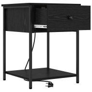 Нощен шкаф 2 pcs Черния дъб 42 x 41 x 56 см Инженерно дърво