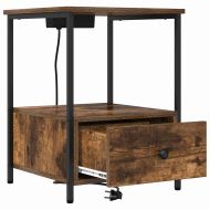 Нощен шкаф 2 pcs Димян дъб 42 x 41 x 56 см Инженерно дърво