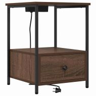 Нощен шкаф 2 pcs Кафяв дъб 42 x 41 x 56 см Инженерно дърво