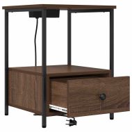 Нощен шкаф 2 pcs Кафяв дъб 42 x 41 x 56 см Инженерно дърво