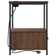 Нощен шкаф 2 pcs Кафяв дъб 42 x 41 x 56 см Инженерно дърво