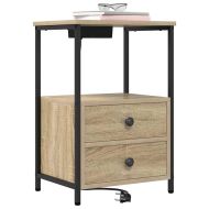 Нощен шкаф 2 pcs Сонома дъб 40 x 31 x 60 см Инженерно дърво