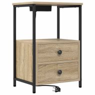 Нощен шкаф 2 pcs Сонома дъб 40 x 31 x 60 см Инженерно дърво