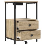 Нощен шкаф 2 pcs Сонома дъб 40 x 31 x 60 см Инженерно дърво