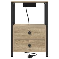 Нощен шкаф 2 pcs Сонома дъб 40 x 31 x 60 см Инженерно дърво