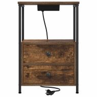 Нощен шкаф 2 pcs Димян дъб 40 x 31 x 60 см Инженерно дърво