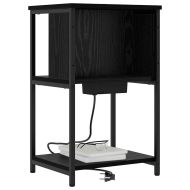 Нощен шкаф 2 pcs Черния дъб 38 x 31 x 61 см Инженерно дърво