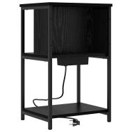 Нощен шкаф 2 pcs Черния дъб 38 x 31 x 61 см Инженерно дърво