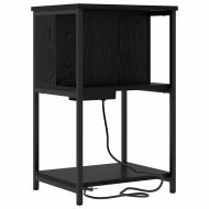 Нощен шкаф 2 pcs Черния дъб 38 x 31 x 61 см Инженерно дърво