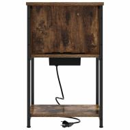 Нощен шкаф 2 pcs Димян дъб 38 x 31 x 61 см Инженерно дърво