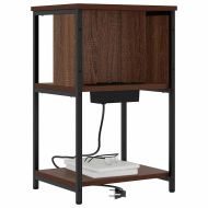 Нощен шкаф 2 pcs Кафяв дъб 38 x 31 x 61 см Инженерно дърво