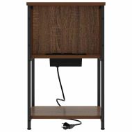 Нощен шкаф 2 pcs Кафяв дъб 38 x 31 x 61 см Инженерно дърво