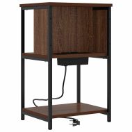 Нощен шкаф 2 pcs Кафяв дъб 38 x 31 x 61 см Инженерно дърво