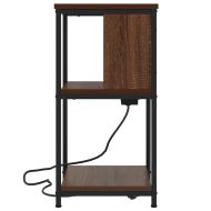 Нощен шкаф 2 pcs Кафяв дъб 38 x 31 x 61 см Инженерно дърво