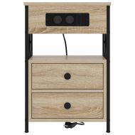 Нощен шкаф 2 pcs Сонома дъб 40 x 31 x 60 см Инженерно дърво