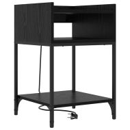 Нощен шкаф 2 pcs Черния дъб 40 x 40 x 61 см Инженерно дърво