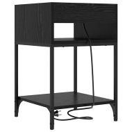 Нощен шкаф 2 pcs Черния дъб 40 x 40 x 61 см Инженерно дърво