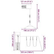 Комбинирано детско съоръжение за игра на открито, бор масив