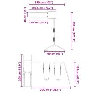Комбинирано детско съоръжение за игра, импрегниран бор