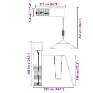 Комбинирано детско съоръжение, масивна дугласка дървесина