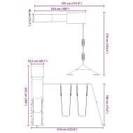 Комбинирано детско съоръжение за игра на открито, бор масив