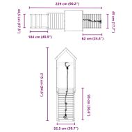 Комбинирано детско съоръжение, масивна дугласка дървесина