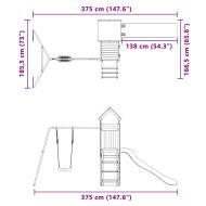 Комбинирано детско съоръжение за игра на открито, бор масив