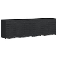 Контейнер за съхранение на 6 коша Черно 408 x 77,5 x 121,5 см