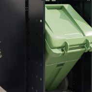 Контейнер за съхранение на 6 коша Черно 408 x 77,5 x 121,5 см