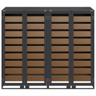 Контейнер за съхранение на 3 коша 340 x 77.5 x 115.5 см Стомана