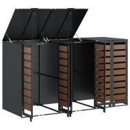 Контейнер за съхранение на 3 коша 340 x 77.5 x 115.5 см Стомана