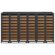 Контейнер за съхранение на 3 коша 340 x 77.5 x 115.5 см Стомана