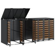 Контейнер за съхранение на 3 коша 340 x 77.5 x 115.5 см Стомана