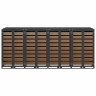 Контейнер за съхранение на 3 коша 340 x 77.5 x 115.5 см Стомана