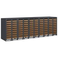 Контейнер за съхранение на 3 коша 340 x 77.5 x 115.5 см Стомана