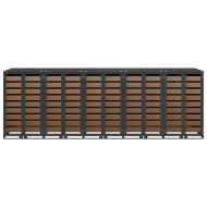 Контейнер за съхранение на 3 коша 340 x 77.5 x 115.5 см Стомана