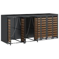 Контейнер за съхранение на 3 коша 340 x 77.5 x 115.5 см Стомана