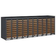 Контейнер за съхранение на 3 коша 340 x 77.5 x 115.5 см Стомана