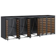 Контейнер за съхранение на 3 коша 340 x 77.5 x 115.5 см Стомана