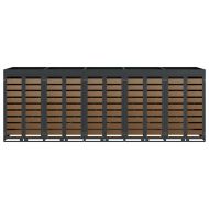 Контейнер за съхранение на 3 коша 340 x 77.5 x 115.5 см Стомана