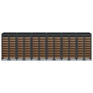 Контейнер за съхранение на 3 коша 340 x 77.5 x 115.5 см Стомана