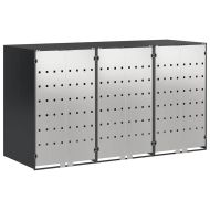 Контейнер за съхранение на 3 коша 340 x 77.5 x 115.5 см Стомана