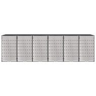 Контейнер за съхранение на 3 коша 340 x 77.5 x 115.5 см Стомана