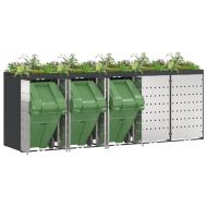 Контейнер за съхранение на 3 коша 340 x 77.5 x 115.5 см Стомана