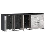 Контейнер за съхранение на 3 коша 340 x 77.5 x 115.5 см Стомана